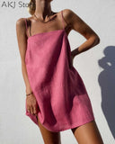 Spaghetti Strap Dresses Women Summer Dress Sexy Sundress Mini Dress