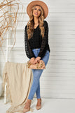 Dot Balloon Sleeve V-Neck