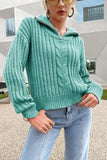 Knit Quarter Zip Dropped Shoulder