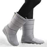New Winter Boots Women Waterproof Snow Boots Female Faux Fur Plush Warm Shoes For Women Down Boots Mid-calf botas de