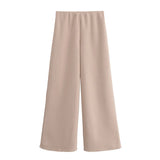 Homemade New Women's Dress Three-Color Jewison-Selecting Soft Blouse Wide Leg Trousers