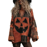 Explosion Autumn And Winter Loose V Collar Blouse Casual Shoulder Women's Coarse Needles And