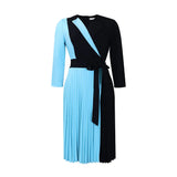 African Plus-Size Women's Dress 2025 New Fashion Temperament Tie With Folding Skirt Elegant