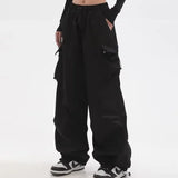 Vintage Baggy Parachute Cargo Pants-Outfit