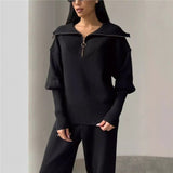 Spring And Autumn Winter New Temperament Casual Zipper Jacket Large Two