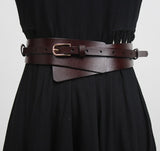 Pu Leather Multicolor Asymmetrical Long Belt Personality Women New Fashion Tide All-match Spring Autumn 2023