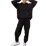 Winter Women Tracksuit Sportswear Long Pants Set Two Piece Long Sleeve Hoodies Sweatshirt Suit Winter Warm Solid