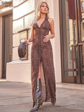 Sisterlinda Stunning Elegant Mesh V-Neck Maxi Dress Women Sleeveless Button Snake Turn-Down Collar Party Clubwear Female