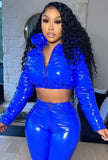 Casual PU Leather Long Sleeve With Hood Short