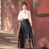 Chinese Style Dragon Year Horse Face Dress Suit 2025 New Spring And Autumn Improved Ming Ancient Costume Two