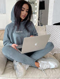 Print Long Sleeve Hoodies Top and Legging