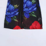 2025 Shirt Top Women's Print Chiffon Autumn Flower Women's