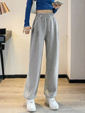 Sweatpants Joggers Women Wide Leg Autumn Baggy Pants For Women High Waist Dark Gray Oversize Pants Women's Sweatpants