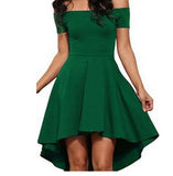 Off-shoulder Sleeve Large Swing Dovetail Color