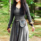 Dress Women Long Sleeve Maxi Robe Vintage Fairy Elven Dress Renaissance Celtic Viking Gothic Clothing Fantasy Ball