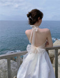 Party Sannian Women Dress Spring And Summer 2022 New Retro Sexy Mesh Halter Cute Sexy Dresses Ladies