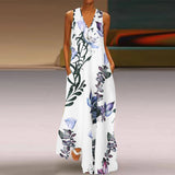 Printed Maxi Dress ZANZEA 2022 Women's Sundress Casual Summer Long Vestido Female V Neck Party Robe Femme Linen Dress