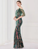 Sequin Strap Mermaid Long Evening