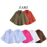 Homemade New Women's Classic Fashion Wide Sleeves Prefectural Shirt
