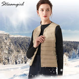 Down Vest Women Outerwear Ultra Light Jacket Women 2019 Sleeveless Ultra Thin Down Jacket Female Women's Warm Vest