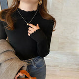 Half Turtleneck Knitted Pullover Sweaters Fashion Tops 2022 Women Korean Casual Basic Solid Jumper Pull Femme