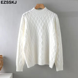 Autumn Winter basic oversize thick Sweater pullovers Women 2021 LOOSE needle twist sweater pullovers female Long