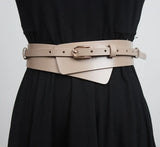 Pu Leather Multicolor Asymmetrical Long Belt Personality Women New Fashion Tide All-match Spring Autumn 2023
