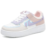 Vulcanized Shoes Women White Sneakers High Top Ladies Students Fashion Casual Shoes Woman 2022 Lace-up Platform Sports