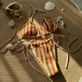 2025 New Coloring Of The Flower Sexy Drawstring Strap Swimsuit