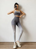 Suit Woman Seamless Running Tracksuit Sportswear Gym Crop Top Gym Pant Fitness Clothes Workout Leggings Fitness