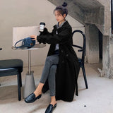 Trench Women All-match Spring Fashion Leisure Elegant Temperament Work Wear Aesthetic Retro Chic Tunic Outwear Popular