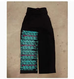 Popular Green Code Series Printed Young Single-Waisted Wide Leg Trousers