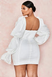 Vintage Puff Sleeve Square Mini