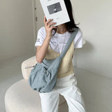 Shirring String Big Shoulder Crossbody Bag-Outfit