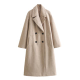 New Soft Double Buckle Dress Loose Coat