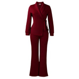 Women's Clothing 2025 Autumn And Winter 2025 New Female Fashion Temperament Tied With Blazer Pants Two-Set
