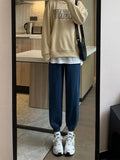 Leg White Sweatpants For Women Autumn 2022 High Waist Oversize Pants Joggers Loose Trousers Women Sweatpants