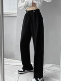 Sweatpants Joggers Women Wide Leg Autumn Baggy Pants For Women High Waist Dark Gray Oversize Pants Women's Sweatpants