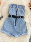 Summer Rompers Women Jeans Jumpsuit Off Shoulder Loose Casual Denim Rompers Womens Jumpsuits Wide Leg Casual Denim
