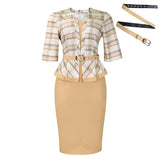 Women's New Fashion Temperament Splicing Bag OL Pencil Skirt African
