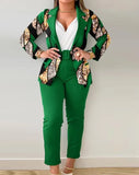 New Fashion Print Casual Suit Women's Clothing With