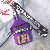Women Waist Packs Female Mini Patchwork Canvas Chic Fanny Pack Streetwear Hip-hop Pouch Unisex Crossbody All-match Harajuku