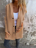 2025 New Hot Fashion Long-Sleeved Solid Coat Women's