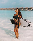 Toloer Print 2023 Hot One-Piece Swimsuit Sexy Hollow Steel Ring Tassel One-Piece Bikini Bikini-Outfit