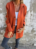 2025 New Hot Fashion Long-Sleeved Solid Coat Women's