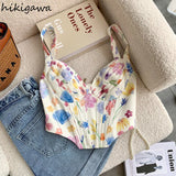 Crop Tops 2023 Women's Clothing Summer Sweet Sling Vest Tanks Backless Tunic Zipper Y2k Top Ropa Mujer Korean Sexy