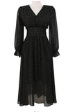Plus Size New Spring womens Dress Girls Chiffon Female Vintage Dress Party oversize long Sleeve Women Dresses Robe