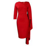 Women's 2025 New Temperament Pure Color All-Girlerted Ass African Large-Size