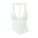 New Sweet Flowers Pure Knitted Vest Sexy Hottie Repair Small