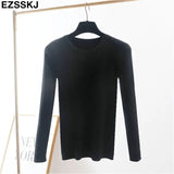 winter clothes Knitted woman sweaters Pullovers spring Autumn Basic women's jumper Slim women's sweater cheap pull long